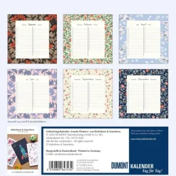 Neumann Verlage GmbH & Co Geburtstagskalender|Immerwährender Kalender*Immerwährender Geburtstagskalender - Lovely Flowers - Haferkorn & Sauerbrey - Quadrat-Format 24 x 24 cm