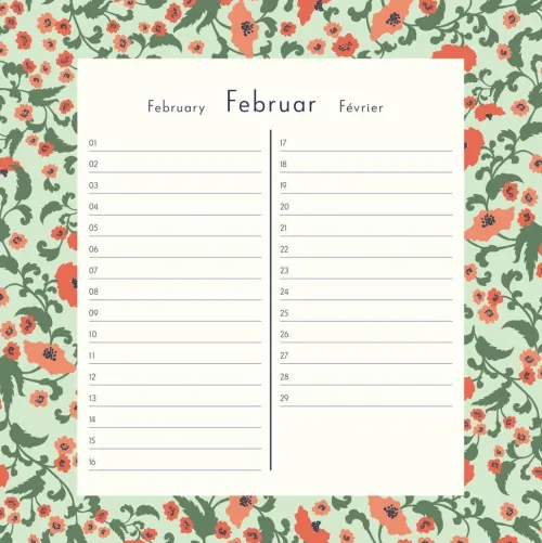Neumann Verlage GmbH & Co Geburtstagskalender|Immerwährender Kalender*Immerwährender Geburtstagskalender - Lovely Flowers - Haferkorn & Sauerbrey - Quadrat-Format 24 x 24 cm