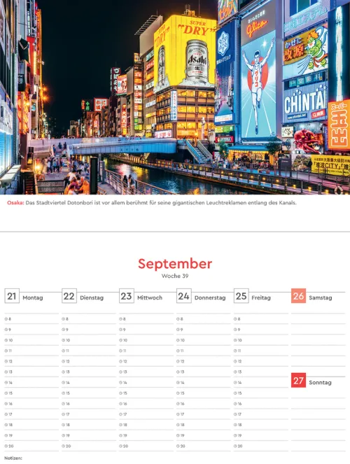 Kunth Kalender Wochenkalender*Japan - KUNTH Tischkalender 2026