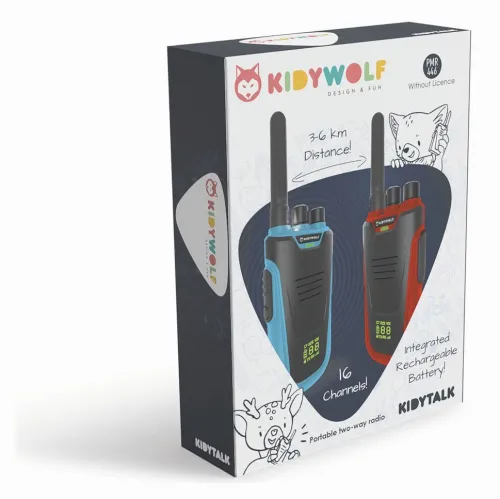 Kidywolf Forschen & Entdecken*- Walkie-Talkies mit Taschenlampe blau/rot