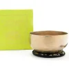Klangschale in grüner Geschenkbox M mit Lotus-Box und Zubehör*Klangschalen-Center Online