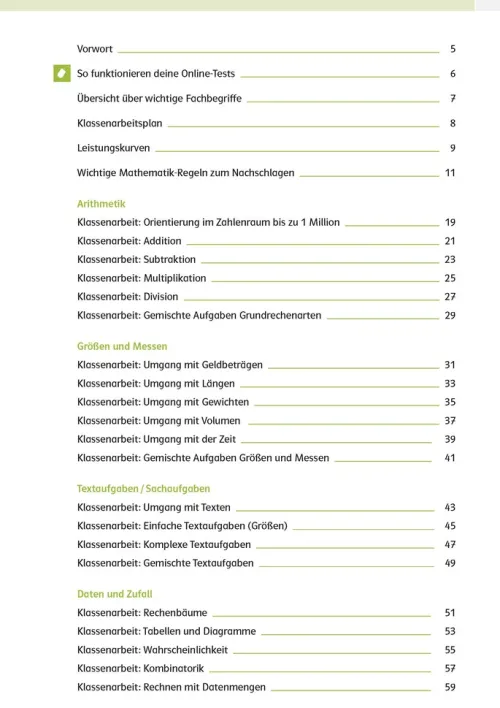 Klett Lerntraining Grundschule·Mathematik*Klett Sicher ins Gymnasium: Klassenarbeitstrainer für den Übertritt Mathematik 4. Klasse