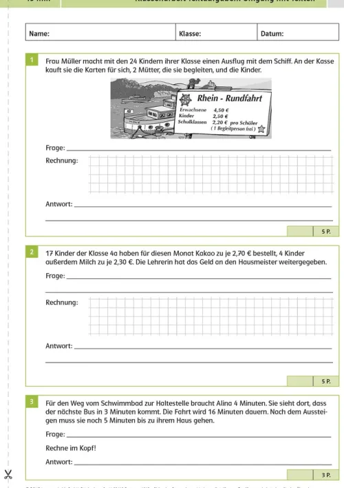 Klett Lerntraining Grundschule·Mathematik*Klett Sicher ins Gymnasium: Klassenarbeitstrainer für den Übertritt Mathematik 4. Klasse