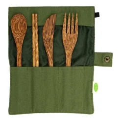 Kokosnuss-Besteck-Set - 4-teilig*Io Nova New