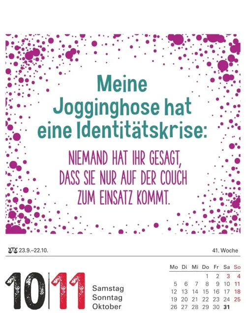 Lange Rede kurzer Gin Tagesabreißkalender 2026 - Der Sprüche-Kalender*Harenberg Hot