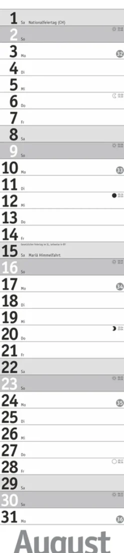 Heye Terminkalender*Langplaner, silber 2026