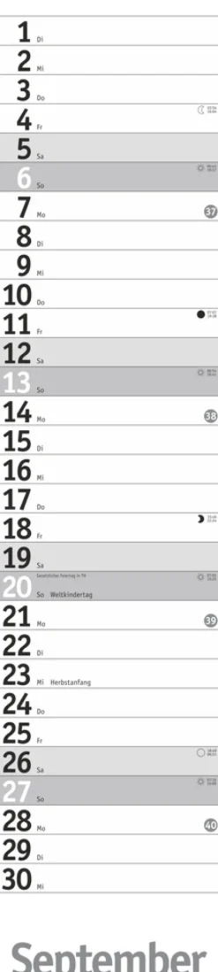 Heye Terminkalender*Langplaner, silber 2026