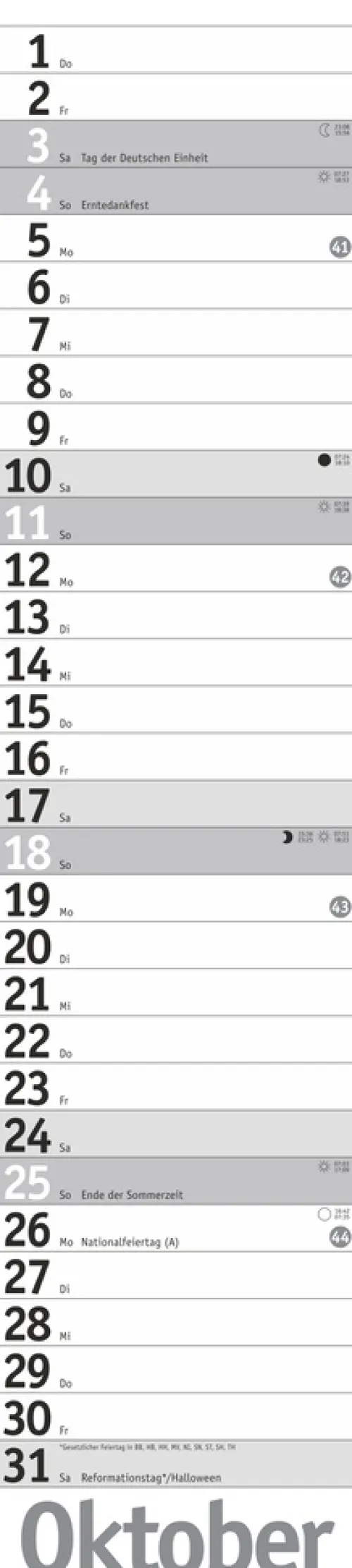 Heye Terminkalender*Langplaner, silber 2026