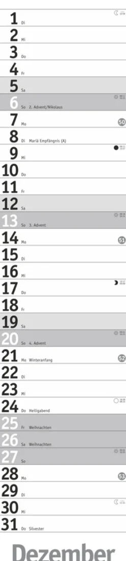 Heye Terminkalender*Langplaner, silber 2026
