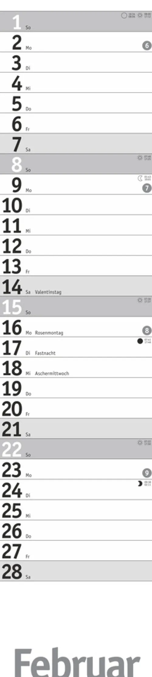 Heye Terminkalender*Langplaner, silber 2026