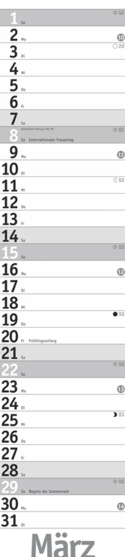 Heye Terminkalender*Langplaner, silber 2026