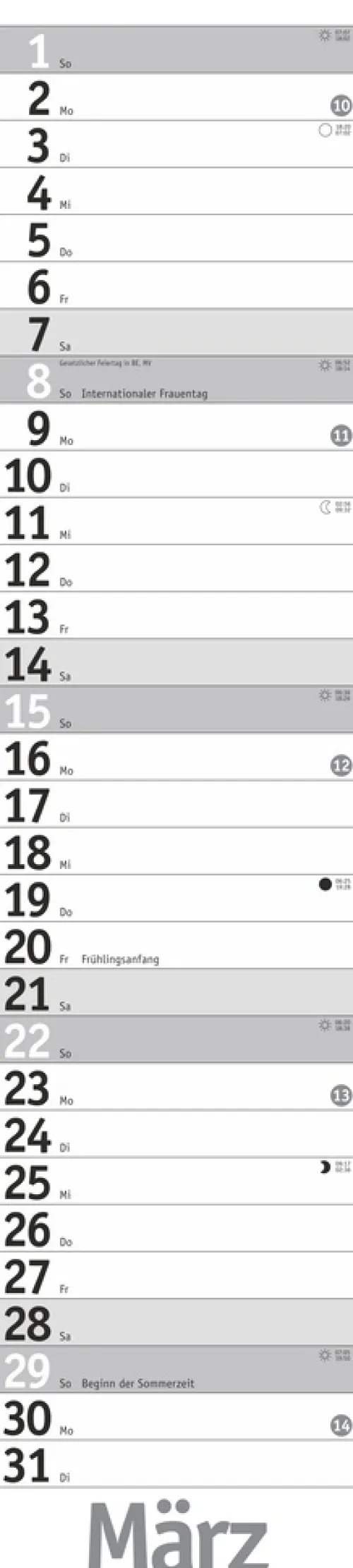 Heye Terminkalender*Langplaner, silber 2026