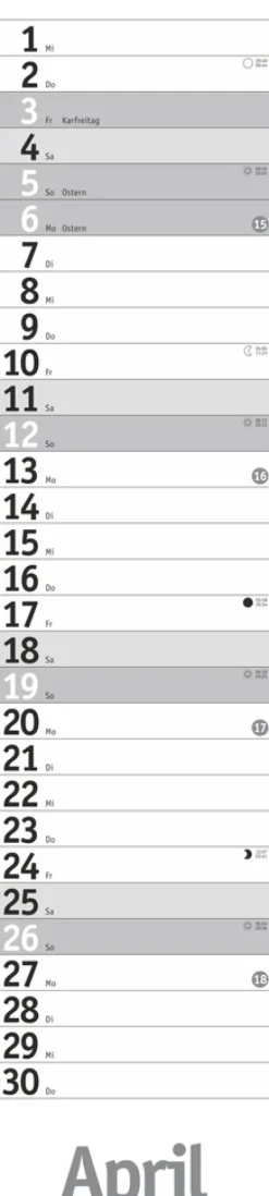 Heye Terminkalender*Langplaner, silber 2026