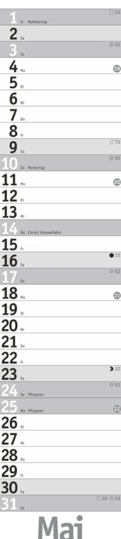 Heye Terminkalender*Langplaner, silber 2026