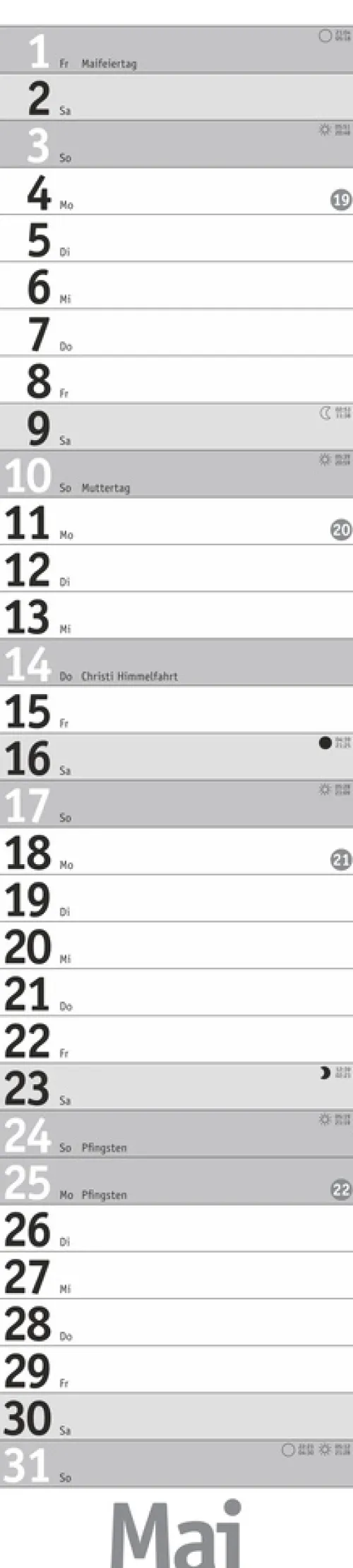 Heye Terminkalender*Langplaner, silber 2026