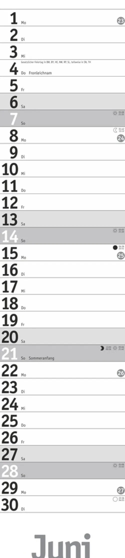 Heye Terminkalender*Langplaner, silber 2026