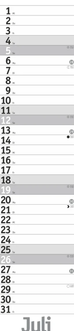 Heye Terminkalender*Langplaner, silber 2026
