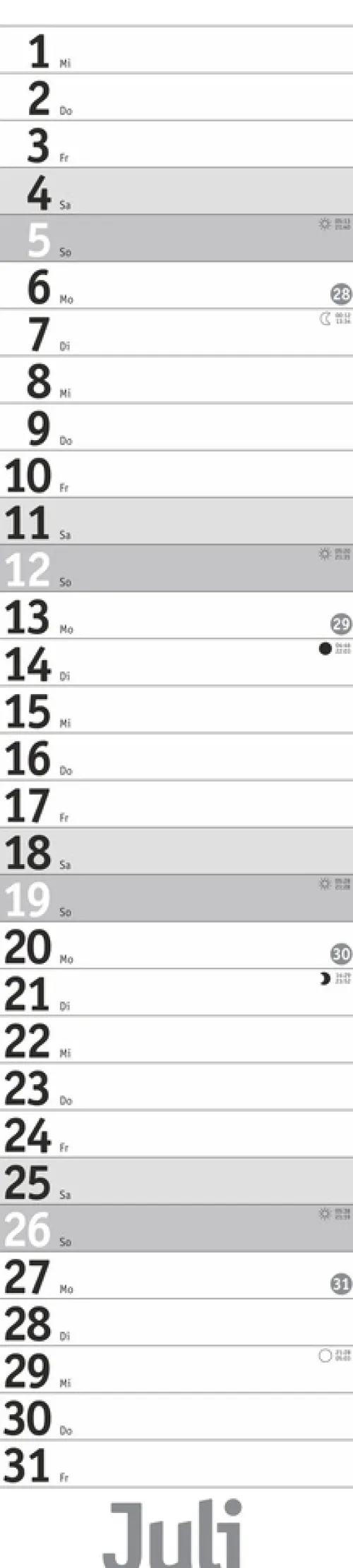 Heye Terminkalender*Langplaner, silber 2026