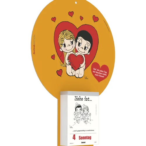 Neumann Verlage GmbH & Co Abreiß-Kalender*liebe ist... 2026 Tagesabreißkalender - Rückwand 22,5x31,5 - Block 8,1x10,6