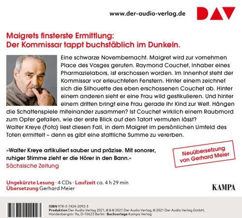 Der Audio Verlag GmbH Krimis & Thriller·Polizeiarbeit & Forensik|Krimis & Thriller·Cosy Crime-Maigret und das Schattenspiel