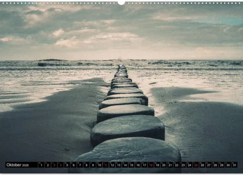 Calvendo Wandkalender-Mein Jahr auf Norderney (Wandkalender 2026 DIN A2 quer), Monatskalender
