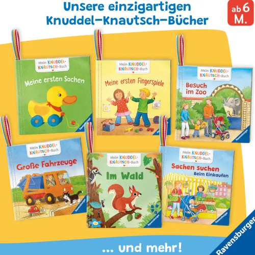 Mein Knuddel-Knautsch-Buch: Alle meine Kinderreime; weiches Stoffbuch, waschbares Badebuch, Babyspielzeug ab 6 Monate*Ravensburger Verlag Discount
