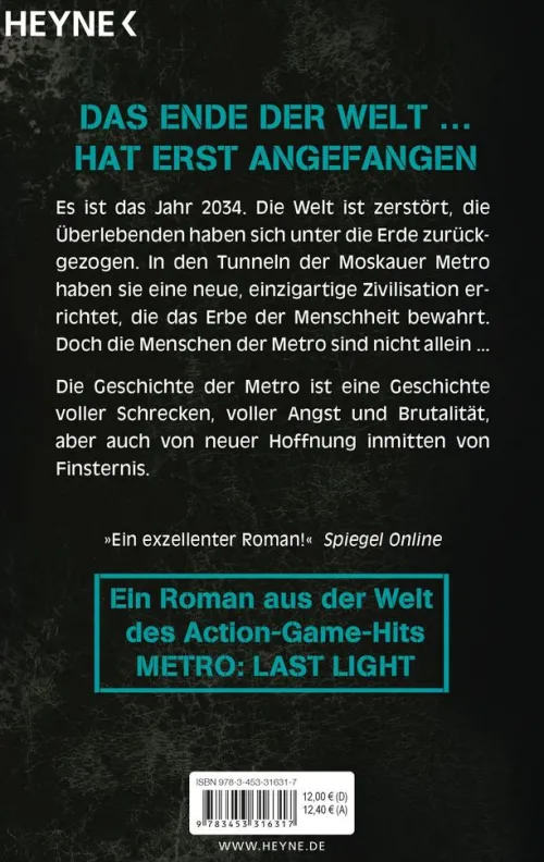 Heyne Taschenbuch Nahe Zukunft|Horror Gegenwart*Metro 2034