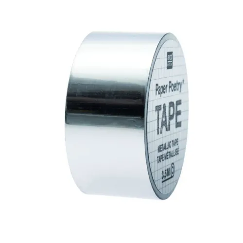 RICO-Design tap Klebstoff & Klebebänder*Mirror Metallic Tape, Silber