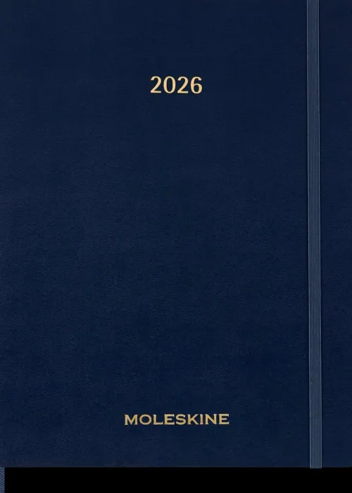 Moleskine Germany GmbH Wochenkalender-Moleskine 15 Monate Essential Wochenkalender 2025/2026, 1 Wo = 2 Seiten, vertikal, XXL, fester Einband, Saphirblau