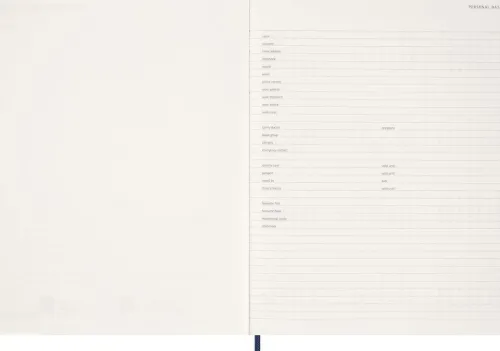 Moleskine Germany GmbH Wochenkalender-Moleskine 15 Monate Essential Wochenkalender 2025/2026, 1 Wo = 2 Seiten, vertikal, XXL, fester Einband, Saphirblau