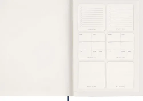 Moleskine Germany GmbH Wochenkalender-Moleskine 15 Monate Essential Wochenkalender 2025/2026, 1 Wo = 2 Seiten, vertikal, XXL, fester Einband, Saphirblau