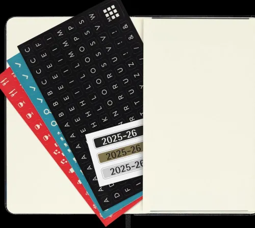 Moleskine Germany GmbH Wochenkalender*Moleskine 18 Monate Wochenkalender 2025/2026, P/A6, 1 Wo = 2 Seiten, Horizontal, Fester Einband, Schwarz