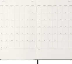 Moleskine Germany GmbH Wochenkalender-Moleskine 12 Monate Wochenkalender 2026, Large/A5, 1 Wo = 2 Seiten, vertikal, fester Einband, Schwarz