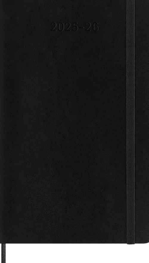 Moleskine Germany GmbH Wochenkalender-Moleskine 18 Monate Wochenkalender 2025/2026, L/A5, 1 Wo = 1 Seite, Rechts Linierte Seite, Weicher Einband, Schwarz