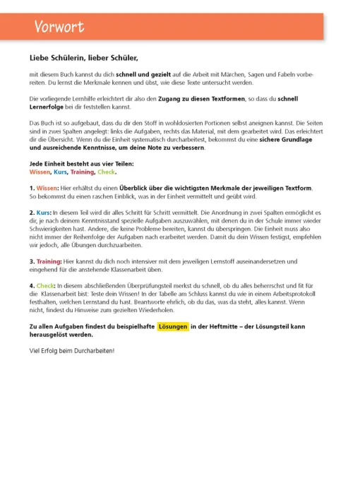Märchen, Sagen und Fabeln untersuchen - Klasse 5/6 - Deutsch*Bange C. GmbH New