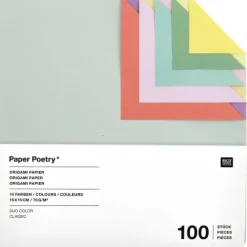 Rico Design GmbH & Co.KG Bastelpapier & Origami*Origami Duo Color, Classic FSC MIX, 15 x 15 cm, 100 Blatt