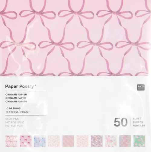 Origami La Vie en Rose FSC MIX, 15x15 cm, 50 Blatt*Rico Design GmbH & Co.KG New