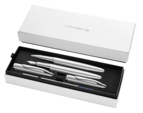 Pelikan Füller & Tinte-Füller & Roller Jazz® Noble Elegance, Set, Silber