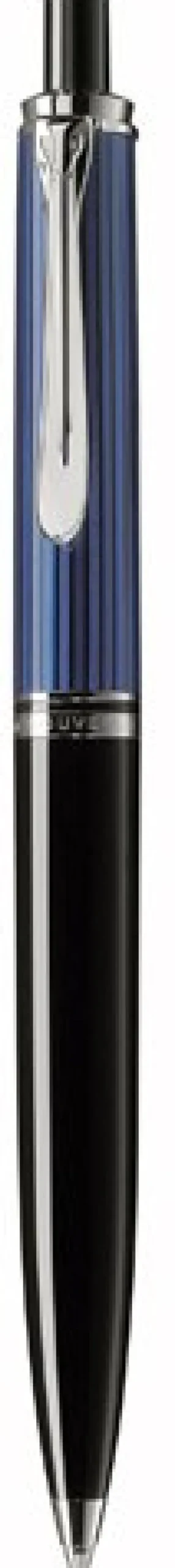 Pelikan Kugelschreiber*Kugelschreiber Souverän® K405, Palladium veredelte Zierelemente, Druckmechanik, Schwarz-Blau
