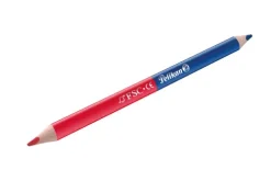Pelikan Buntstifte-Silbentrennstift, Buntstift Rot+Blau zum Silbentrennen, dick, dreieckig, 1 Stück