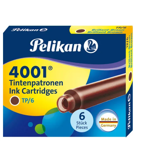 Tintenpatronen 4001® 6er Set Standard Tintenpatronen, braun*Pelikan Discount
