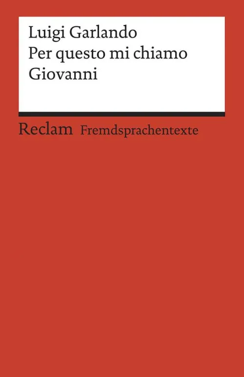 Reclam Philipp Jun. Italienische Bücher-Per questo mi chiamo Giovanni