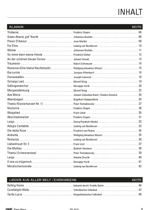 Hage Musikverlag Musikwissenschaft*Piano Piano. Notenbuch