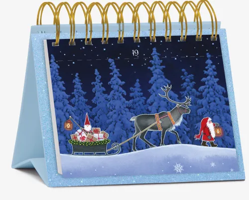 Korsch Verlag GmbH Postkartenkalender-Postkarten-Adventskalender "24 Tage im Advent mit Tomte"