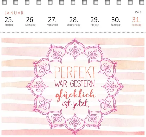 Ars Edition GmbH Geburtstagskalender-Postkartenkalender Glücksmantras 2027
