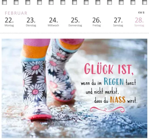 Ars Edition GmbH Geburtstagskalender-Postkartenkalender Glücksmantras 2027