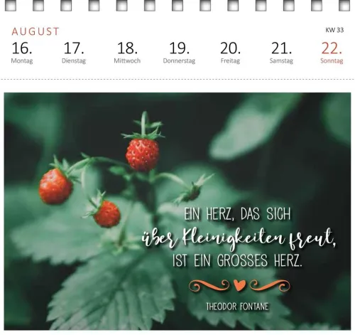 Ars Edition GmbH Geburtstagskalender-Postkartenkalender Glücksmantras 2027