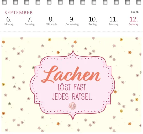 Ars Edition GmbH Geburtstagskalender-Postkartenkalender Glücksmantras 2027
