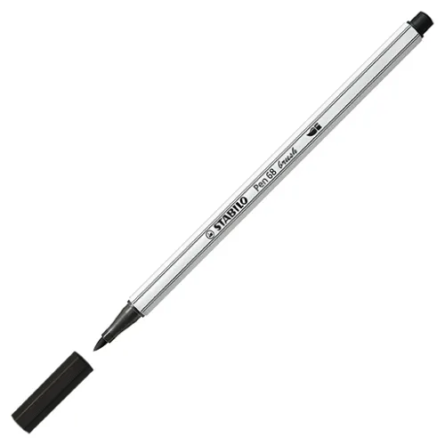 STABILO Nonbook Kalligraphie & Handlettering-Premium-Filzstift mit Pinselspitze für variable Strichstärken - STABILO Pen 68 brush - 8er Pack - mit 8 verschiedenen Farben