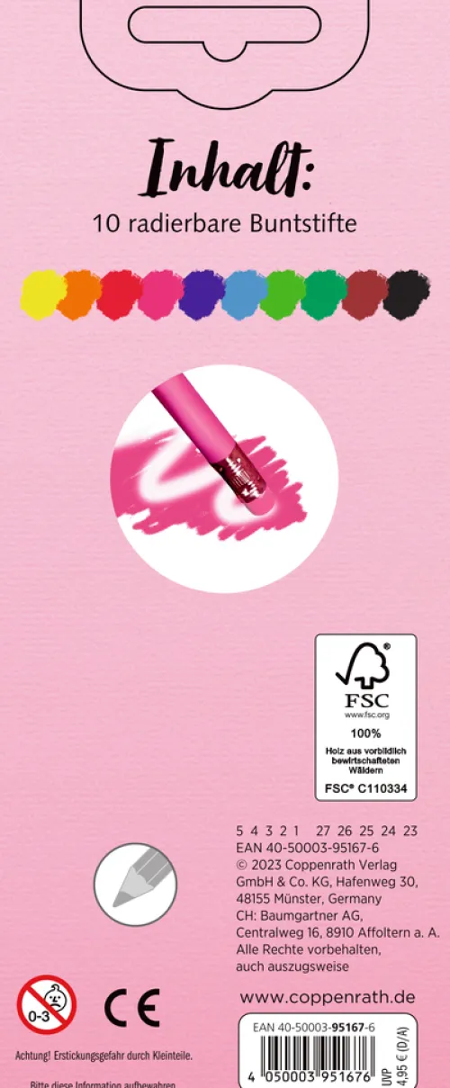 Coppenrath Buntstifte*Radierbare Buntstifte